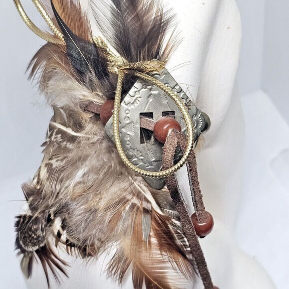 Howling Coyote Southwestern Native American Feather Southwest Decor Figure - Picture 6 of 11